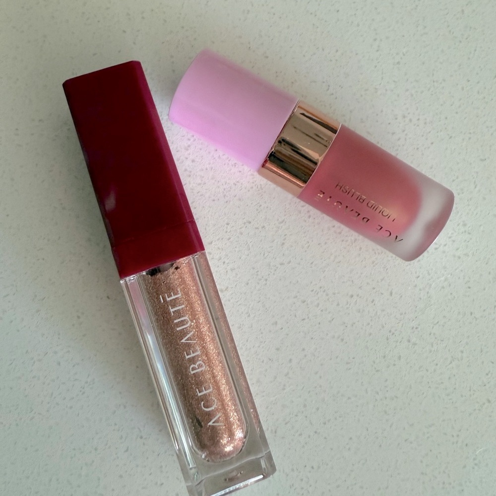 Ace Beaute rose Gold(stella dusk) and pink (berry burst) blush bundle